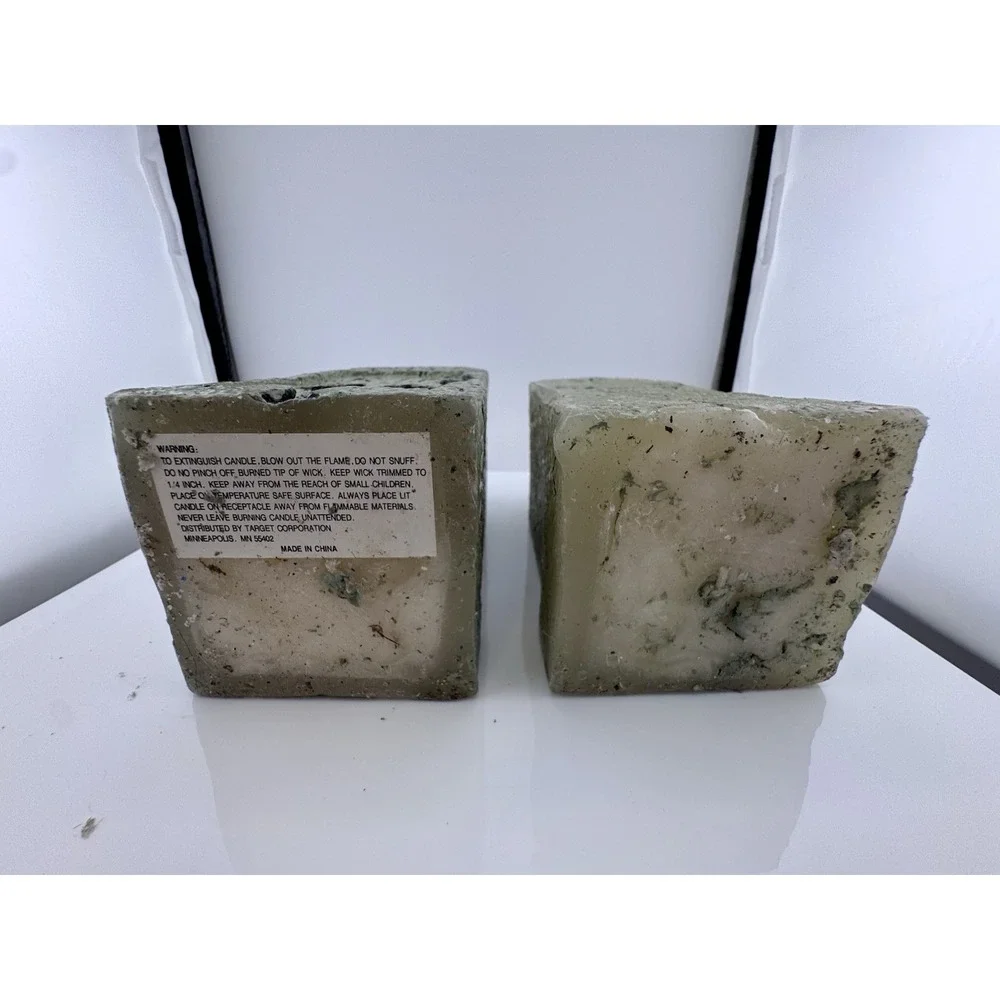 Target Halloween Tombstone Pillar Candles Set of 2 RIP Black Cat Haunted House